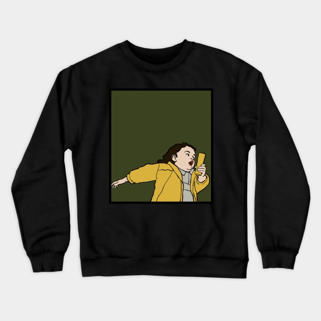 Running Girl Meme Crewneck Sweatshirt by pomoyo